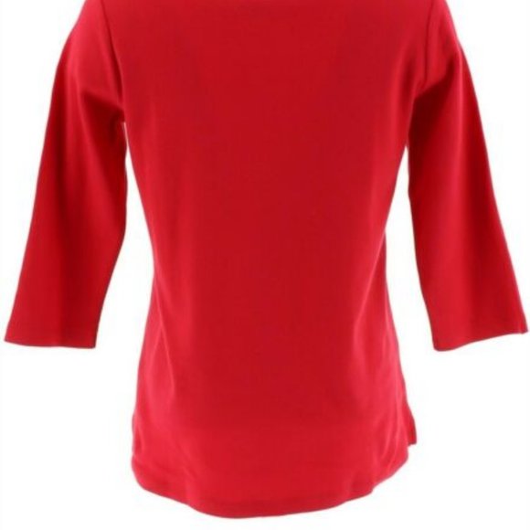 NWT QUACKER FACTORY RED RHINESTONE GROMMET TOP XXS - Picture 5 of 9